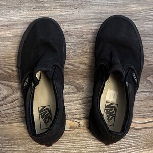 Vans Black Canvas Slip-Ons Big Kid size 1.5